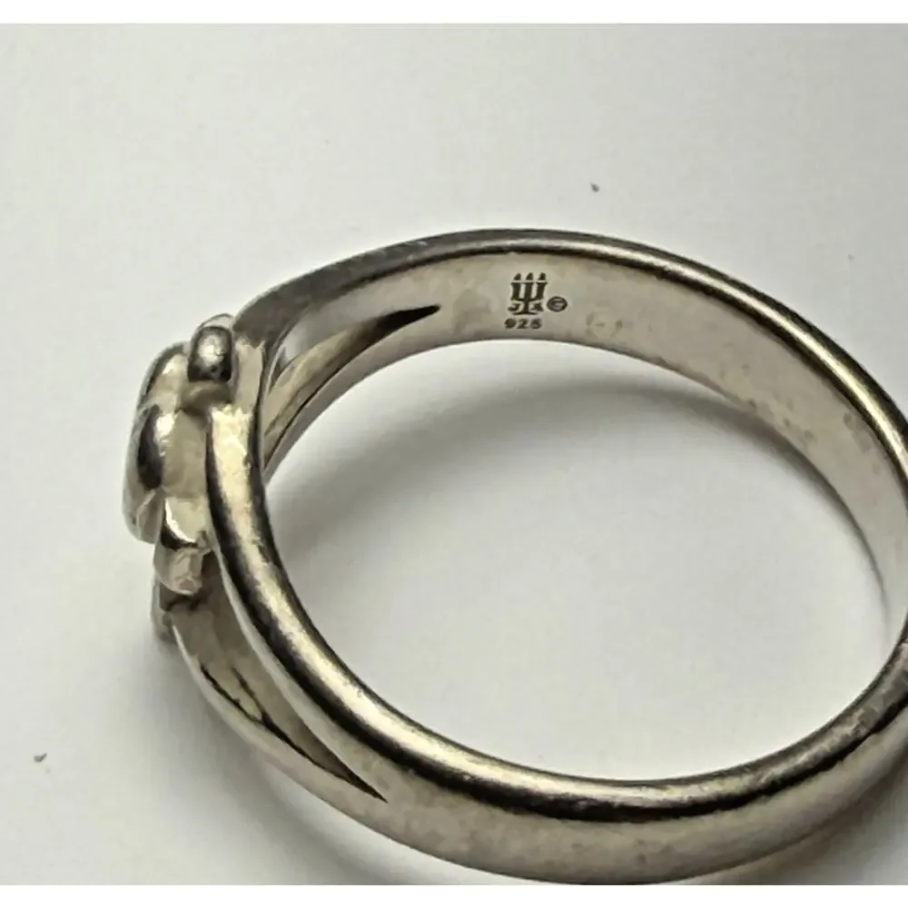 Retired James Avery Cross Heart Ring Sterling Silver 925 Size 6 3.15g